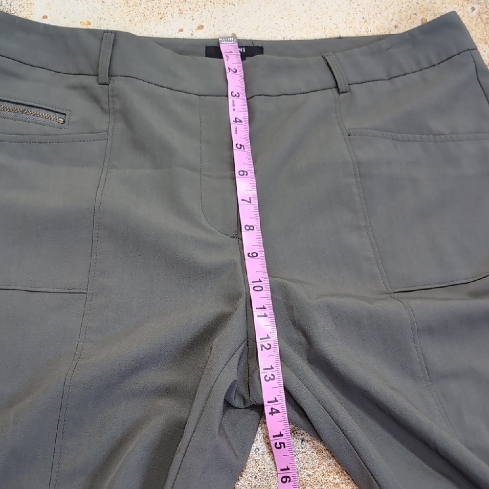 Alfani | Olive Green Stretch Comfy Trousers Comfy Office Size 14P - Picture 3 of 11